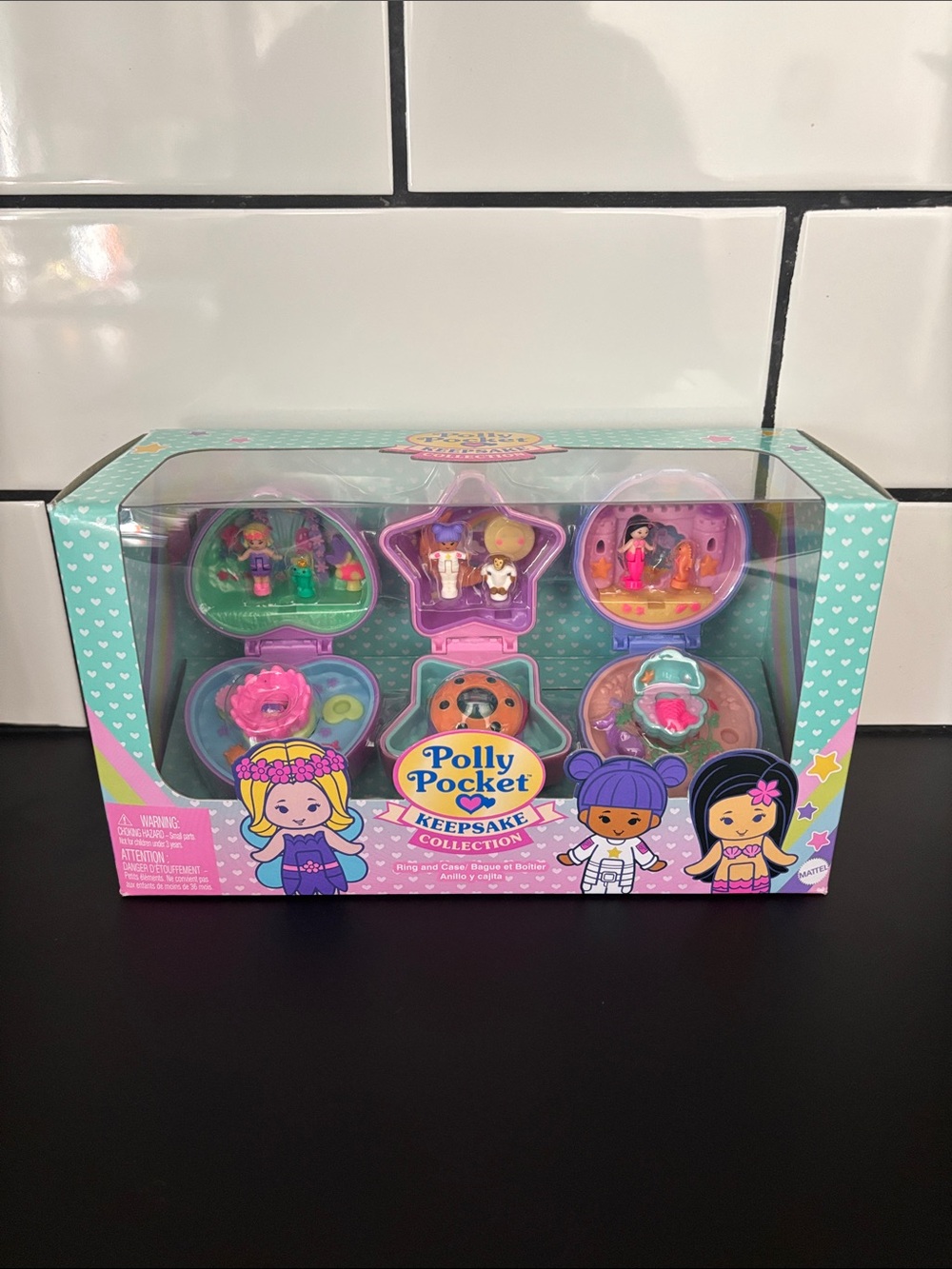 Polly Pocket Keepsake Collection Ring Set